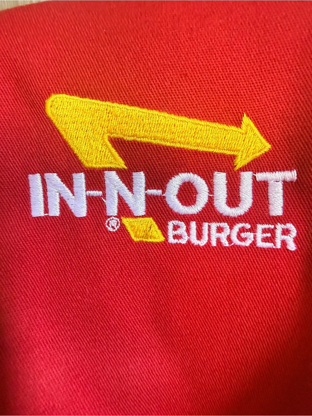 In N Out Red Cotton Apron